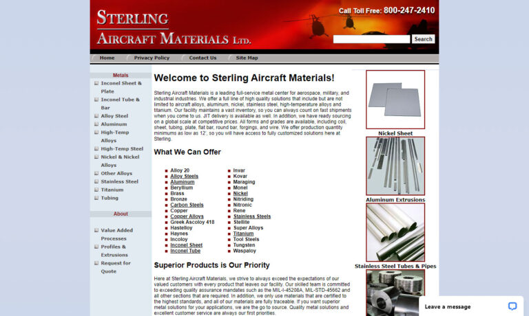 Sterling Aircraft Materials, Ltd.