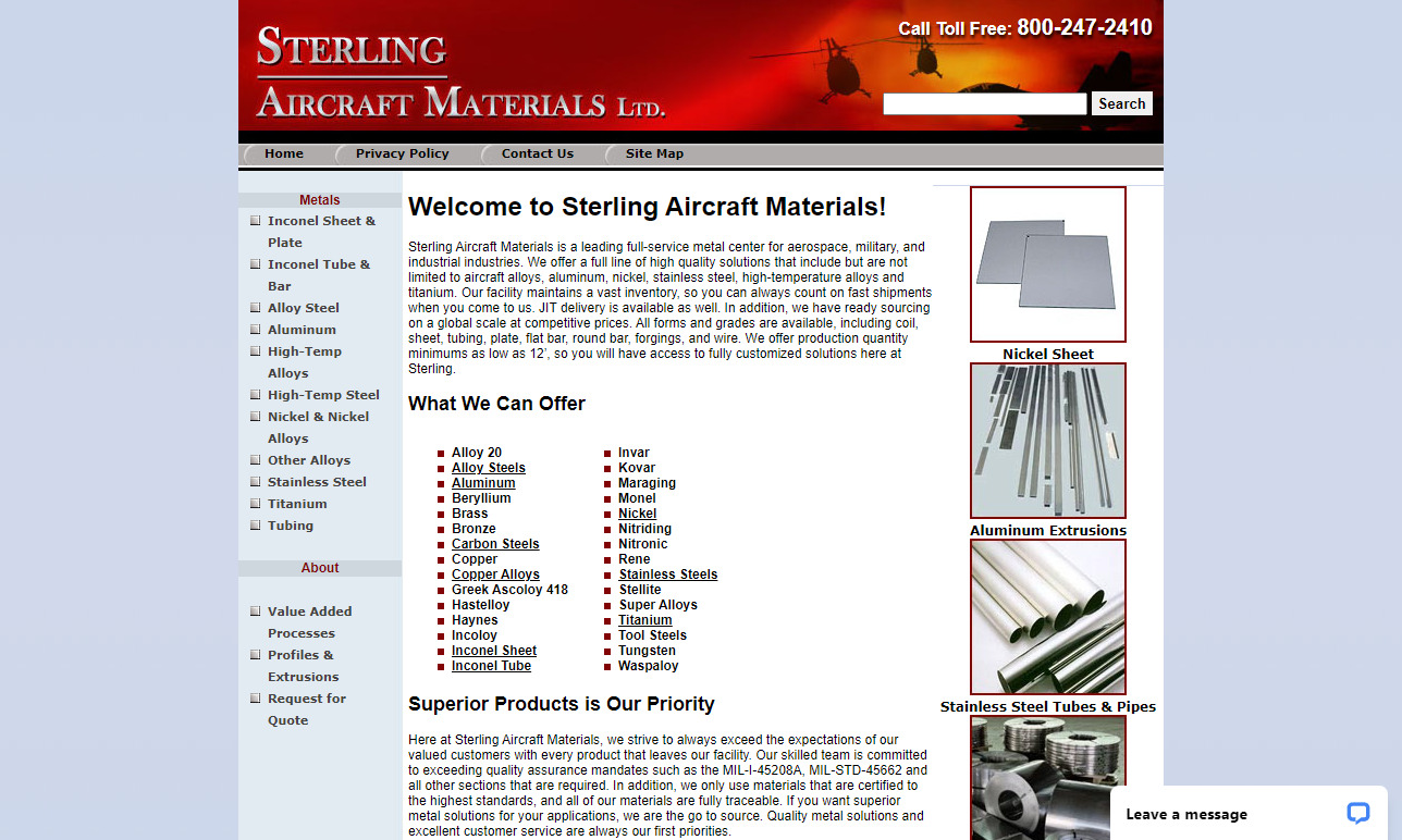 Sterling Aircraft Materials, Ltd.